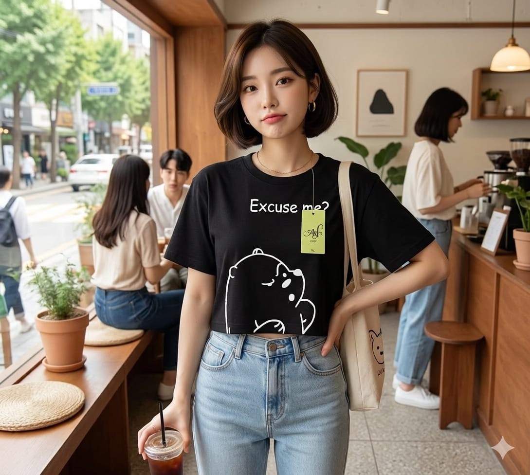 Ladies crop tshirt 5pcs combo - Image 2
